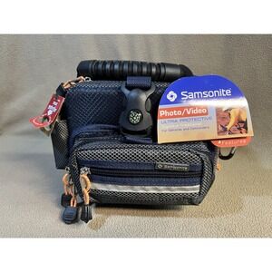 Samsonite Photo Video Camera Camcorder Bag Ultra Protective Digital Blue